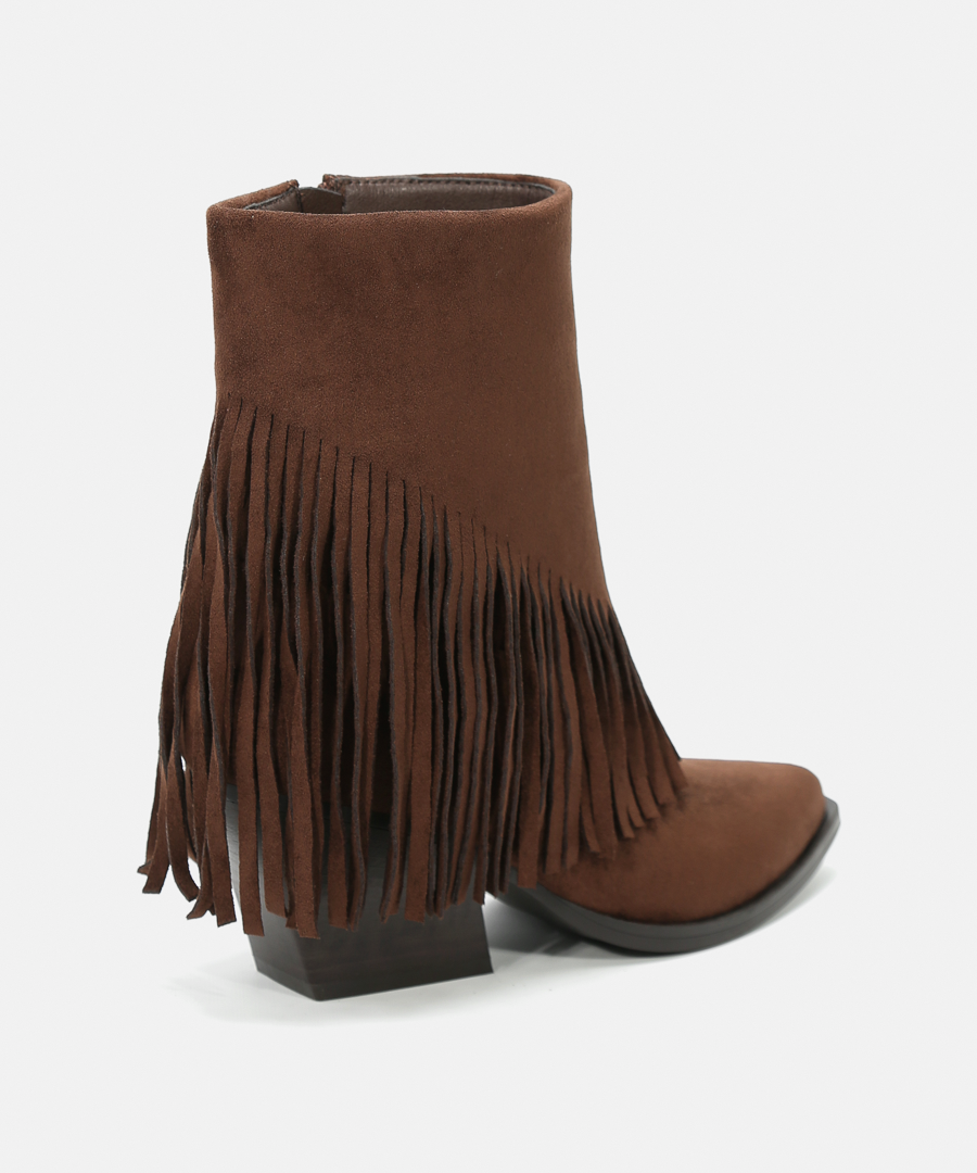 Botines cowboy flecos image number null